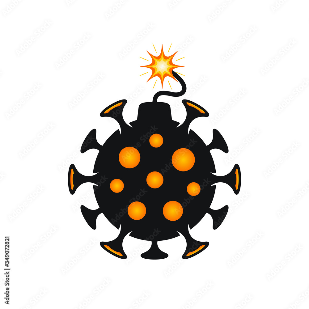 Coronavirus Covid-19 Bomb Icon Coronavirus Covid-19 Bomb Icon