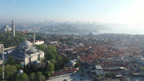 Wallpaper Mural Istanbul Grand Bazaar, Golden Horn, Suleymaniye Mosque, Galata Tower, Galata Bridge Torontodigital.ca