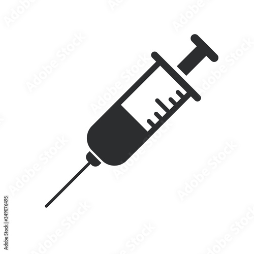Syringe Icon Vector. Doctors often use syringes to prevent and treat malignant diseases.