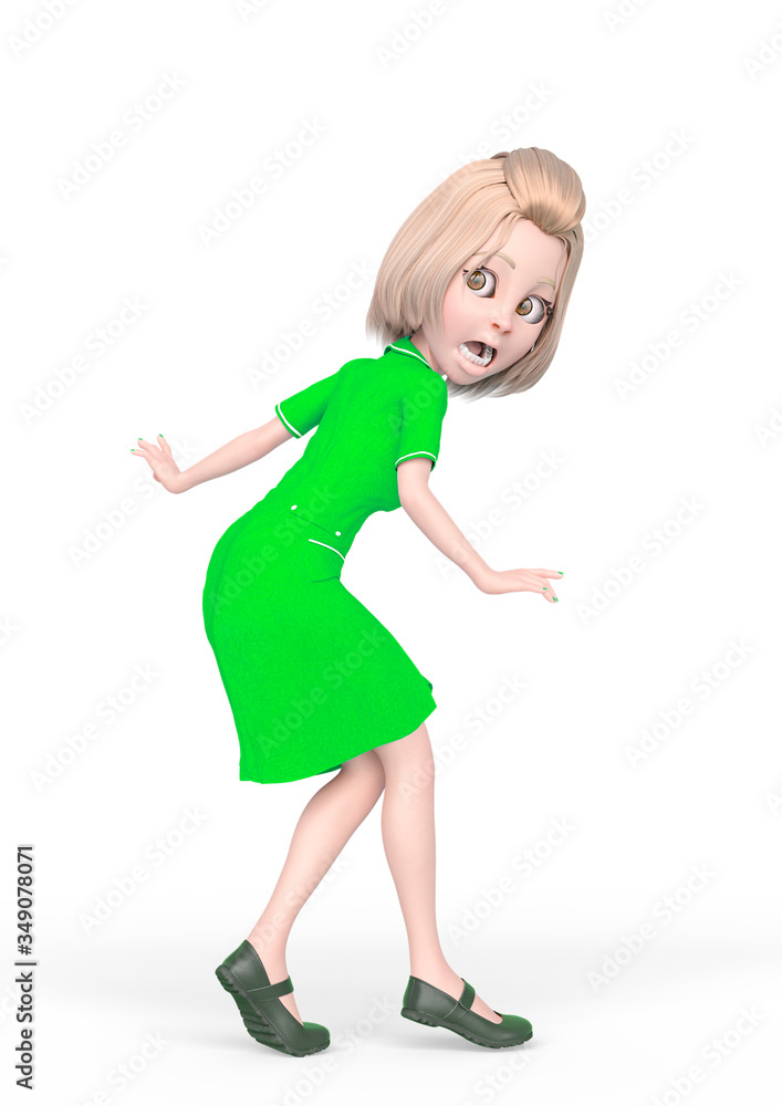 blond nurse cartoon is surprised and also is walking slowly blond nurse cartoon is surprised and also is walking slowly