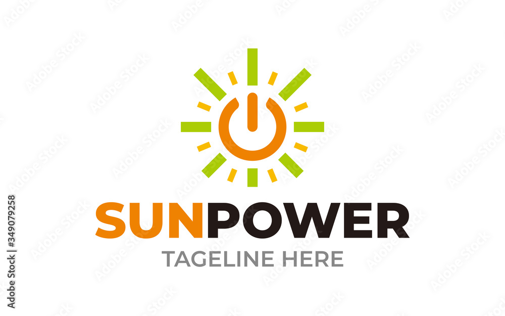 Creative Sun power concept logo design Creative Sun power concept logo design