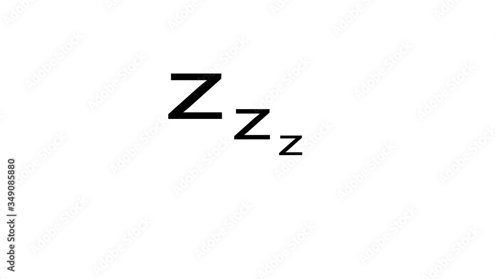Sleep icon in flat style isolated on grey background. Sleep icon in flat style isolated on grey background.
