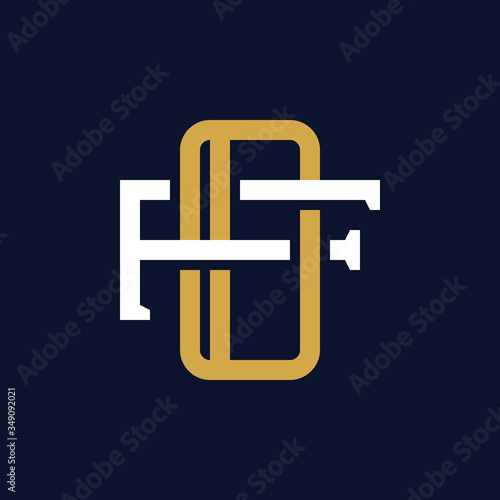 Initial Letter OF FO Monogram Logo Design