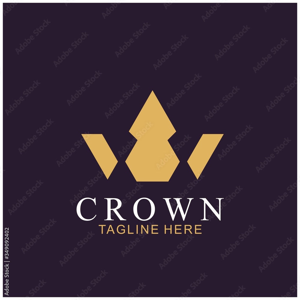 Obraz premium Modern Crown Logo Template