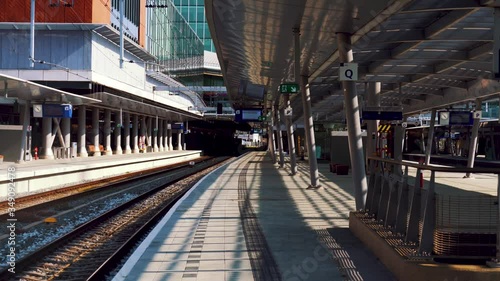 Wallpaper Mural Corona virus pandemic, lockdown train station Utrecht Central in the Netherlands Torontodigital.ca