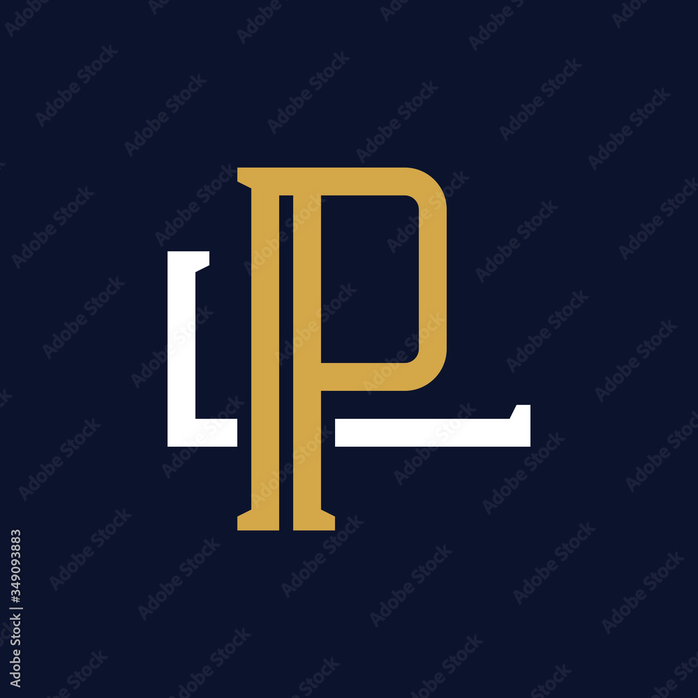 Initial Letter PL LP Monogram Logo Design Initial Letter PL LP Monogram Logo Design