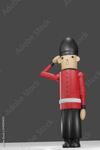 Wallpaper Mural The 3D Toy British soldier, dressed in formal uniform, was standing to pay his respects in a dignified manner. Torontodigital.ca