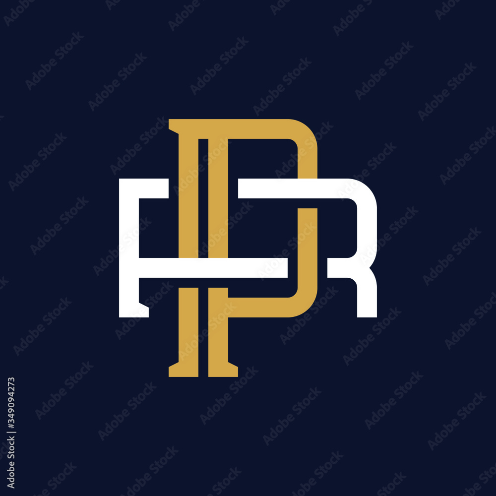 Fototapeta premium Initial Letter PR RP Monogram Logo Design