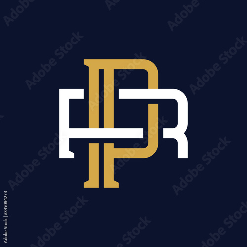 Initial Letter PR RP Monogram Logo Design