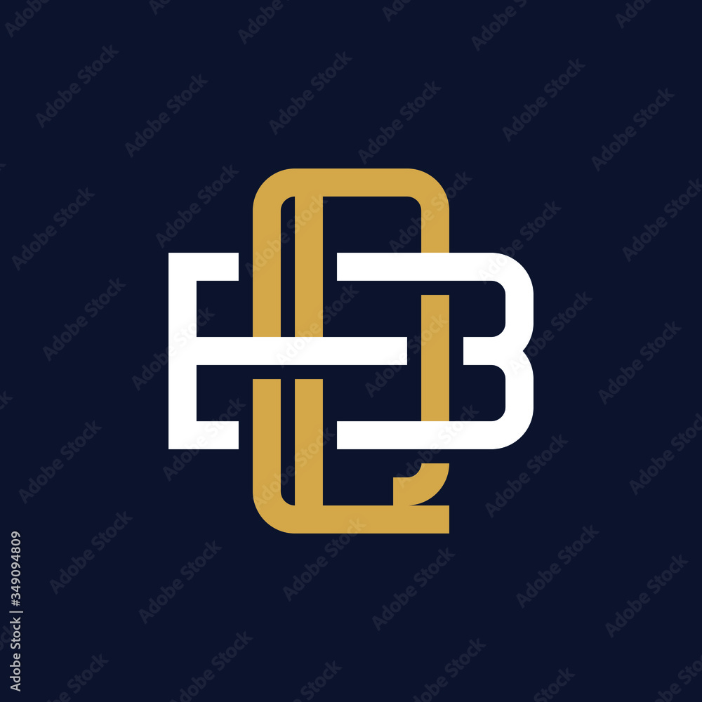 Fototapeta premium Initial Letter QB BQ Monogram Logo Design