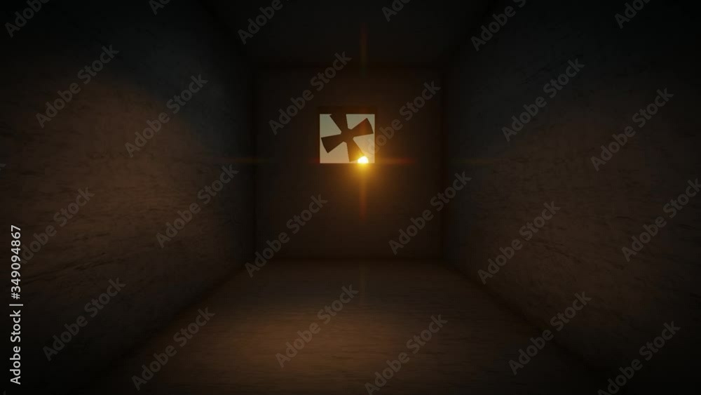 3d animation, Dark Room With Ventilation Fan And Sunlight. 3d animation, Dark Room With Ventilation Fan And Sunlight.
