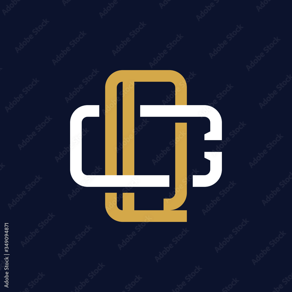 Initial Letter QC CQ Monogram Logo Design Initial Letter QC CQ Monogram Logo Design