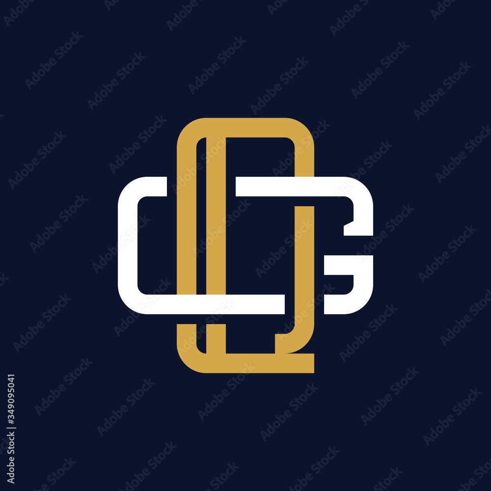 Initial Letter QG GQ Monogram Logo Design Initial Letter QG GQ Monogram Logo Design