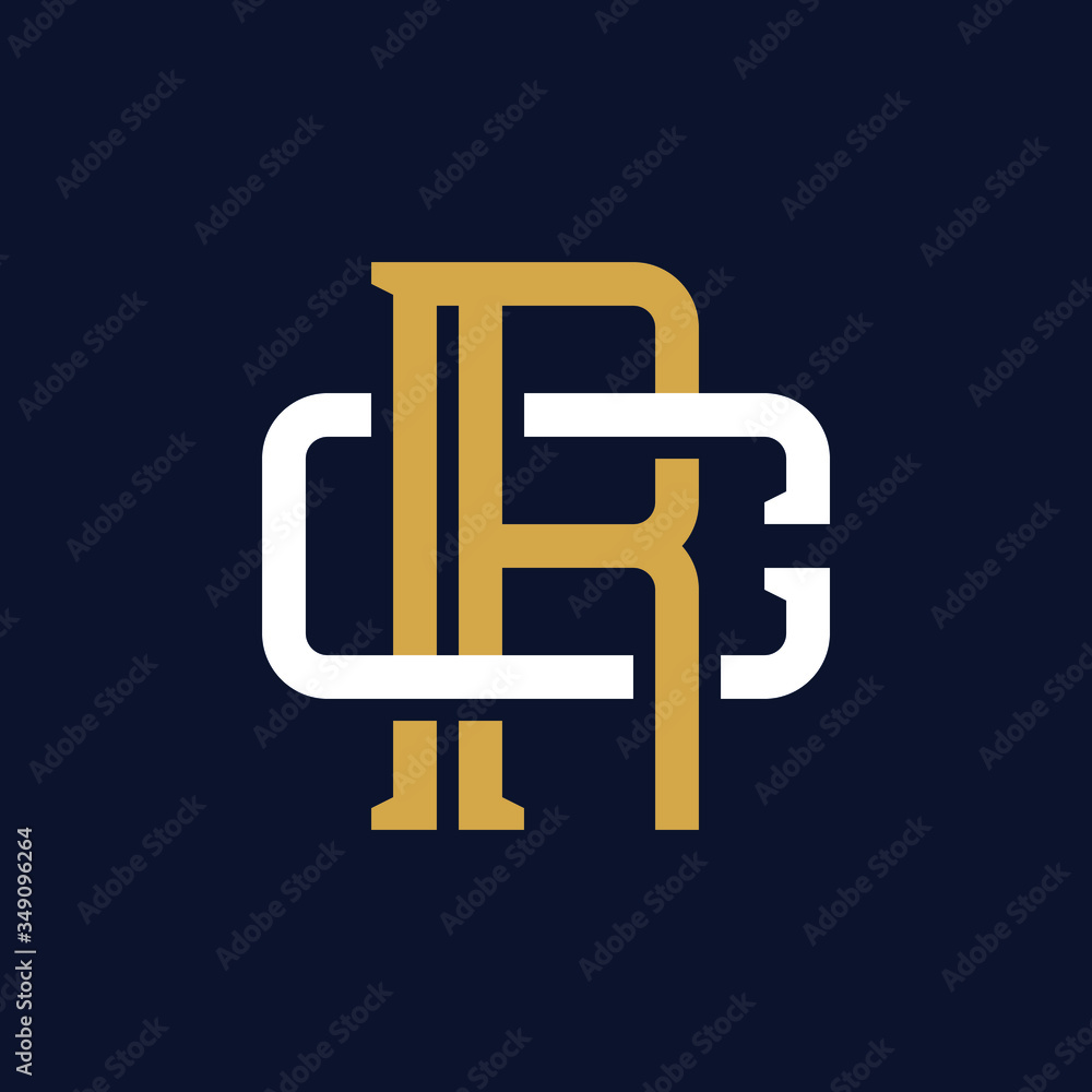Initial Letter RC CR Monogram Logo Design Initial Letter RC CR Monogram Logo Design