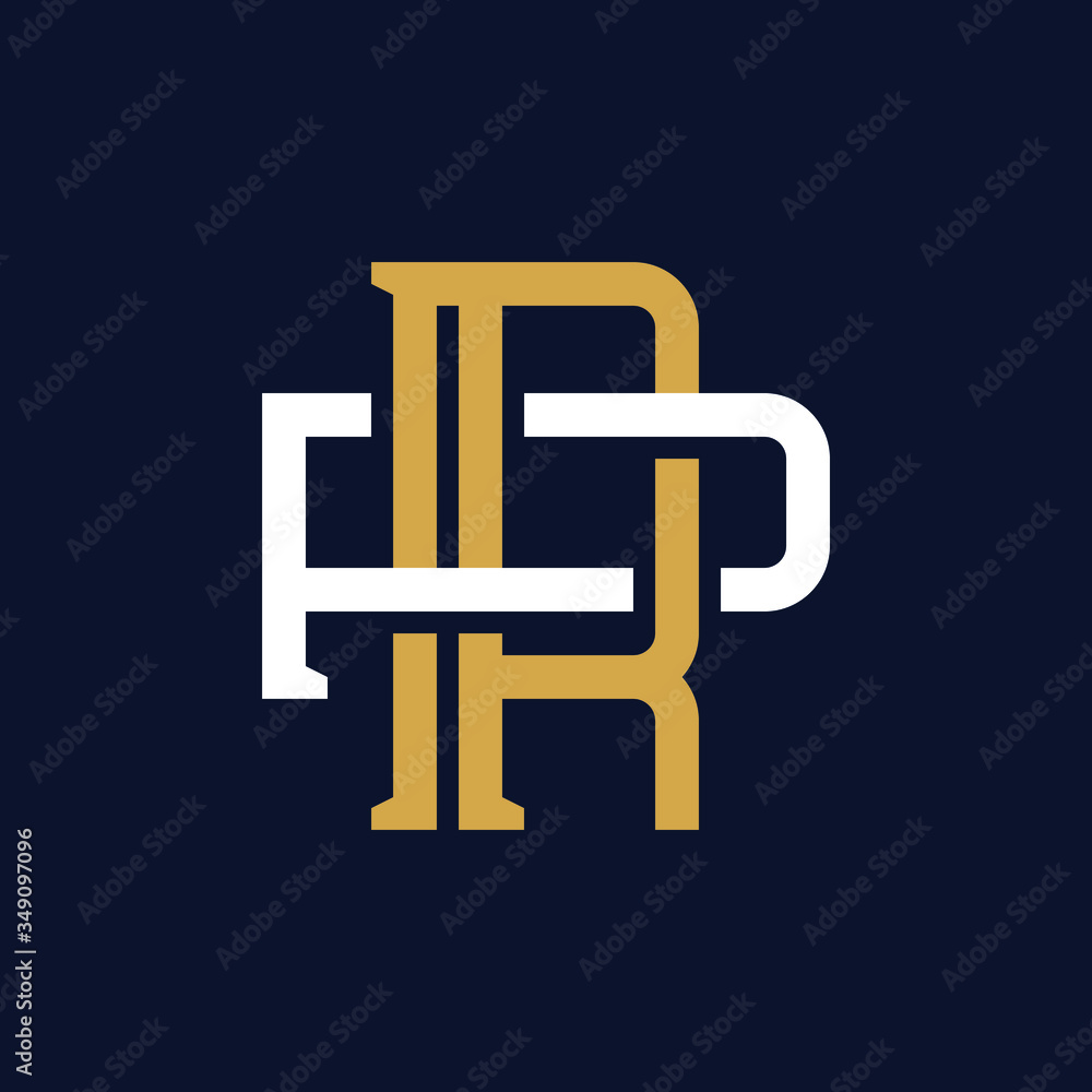 Initial Letter RP PR Monogram Logo Design Initial Letter RP PR Monogram Logo Design