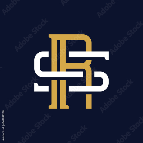 Initial Letter RS SR Monogram Logo Design