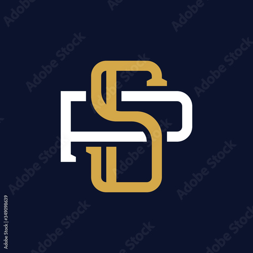 Initial Letter SP PS Monogram Logo Design