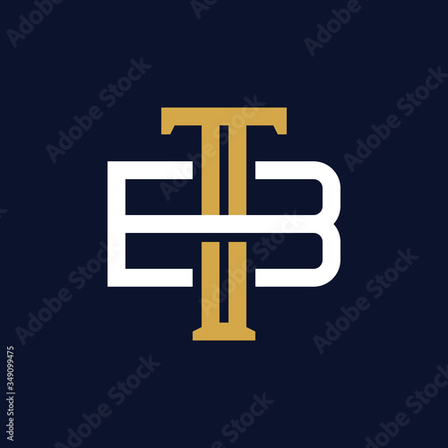 Initial Letter TB BT Monogram Logo Design