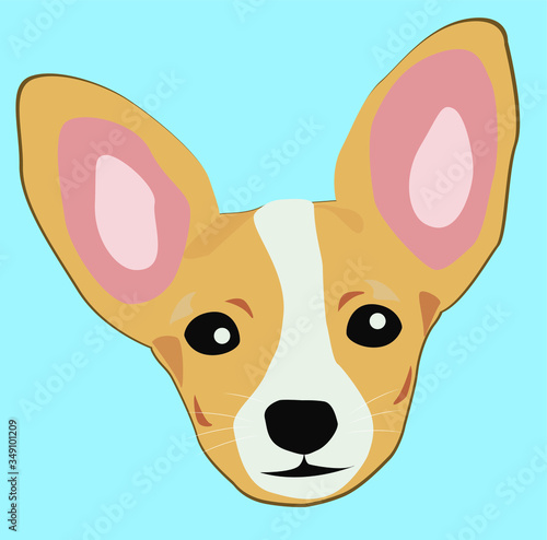 Chihuahua cabeza de venado ilustración animal mascota perro