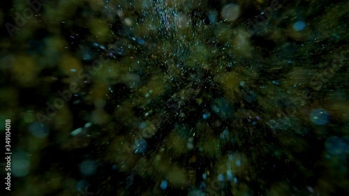 Glitter falling down from the sky 