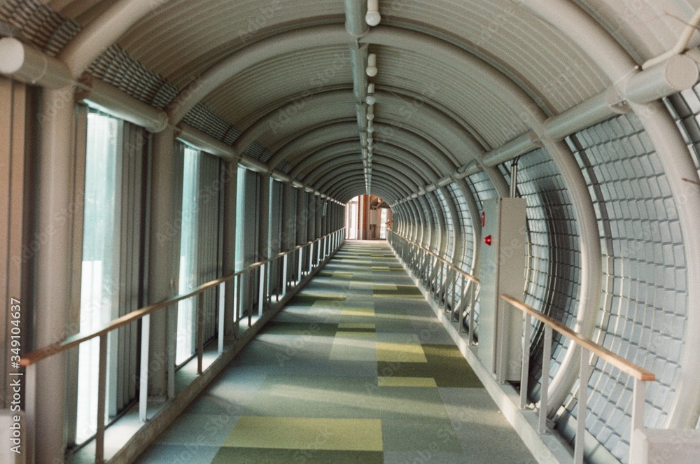 long corridor of a modern building