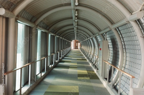 long corridor of a modern building