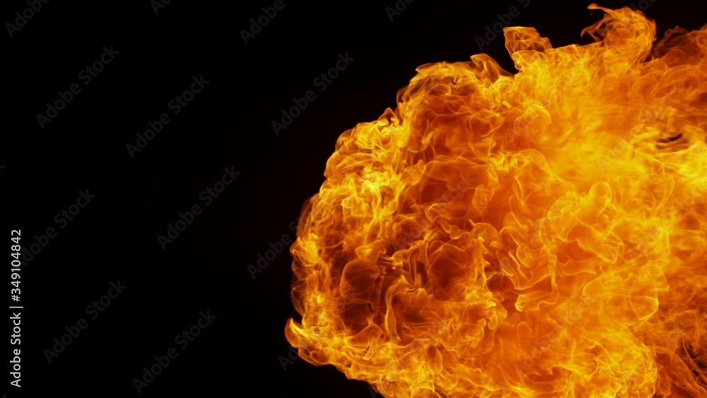 Fire explosion shooting with high speed camera at 1000fps, Isolated on black background. Fire explosion shooting with high speed camera at 1000fps, Isolated on black background.