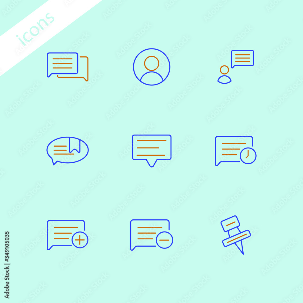 simple vector design collection of message icons simple vector design collection of message icons