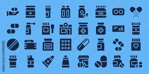 Modern Simple Set of antibiotic Vector filled Icons