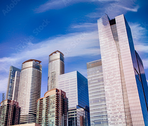 Photography Skyscrapers and office buildings in downtown Toronto financial district
