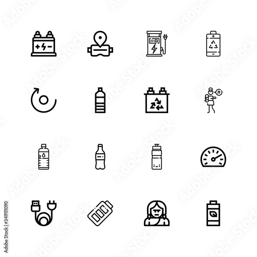 Editable 16 full icons for web and mobile