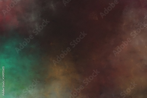 beautiful abstract painting background texture with dark slate gray, very dark violet and sea green colors. can be used as poster background or wallpaper © Eigens
