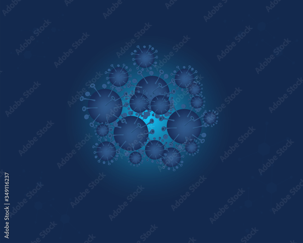 Corona Virus .illustration for Infographic or background