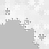 Vector background grey pieces puzzle frame jigsaw