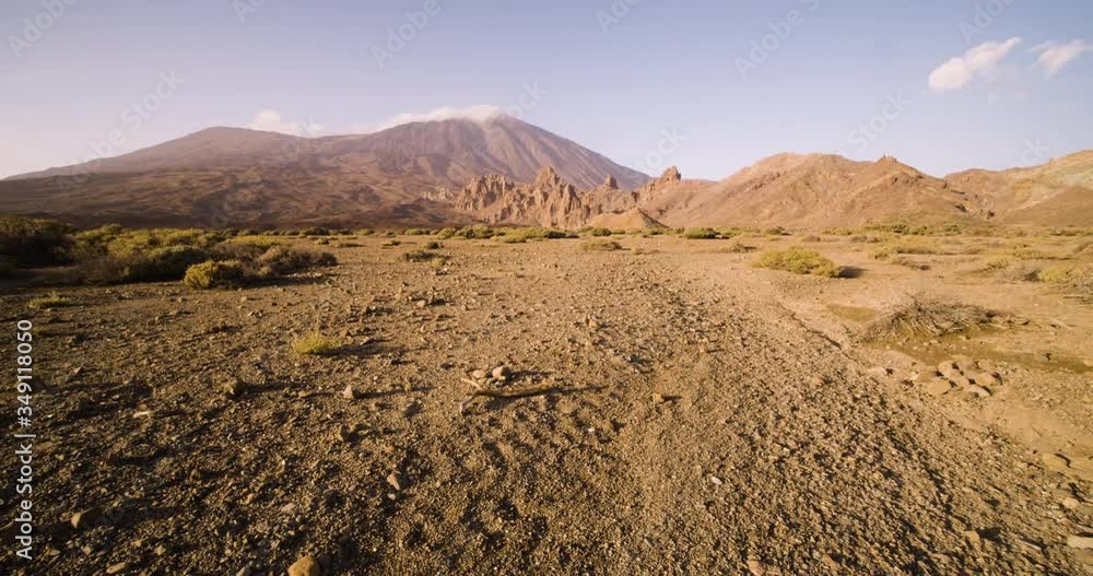Sparse Dry Desert Landscape Of Tenerife Sparse Dry Desert Landscape Of Tenerife