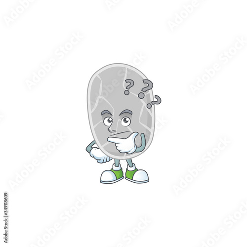 mascot design concept of nitrospirae with confuse gesture