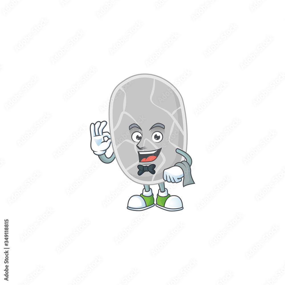 A cartoon image of nitrospirae as a waiter character ready to serve A cartoon image of nitrospirae as a waiter character ready to serve