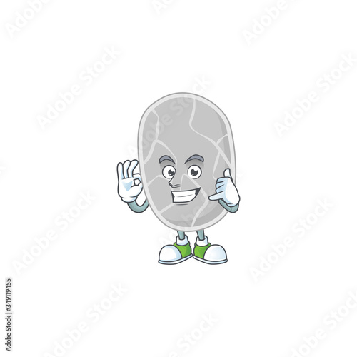 cartoon picture of nitrospirae make a call gesture