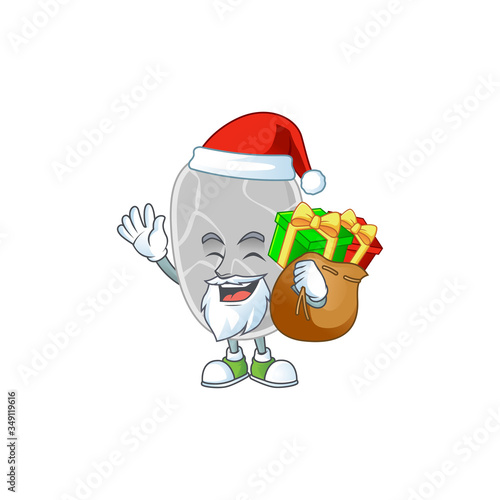 Santa nitrospirae Cartoon drawing design with sacks of gifts