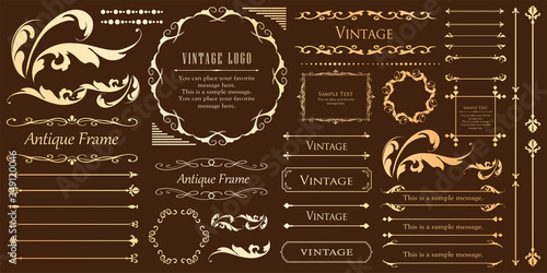 植物のつた、葉っぱ、フローラル、ボタニカル、ナチュラル、フレームデザイン