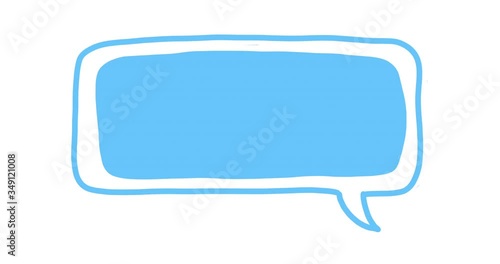 Wash your hands letters color white on blue in Speech bubbles talking background animation loop, hand-drawn sketches in doodle style Like a cute children's handwriting is used Message for cooperation 