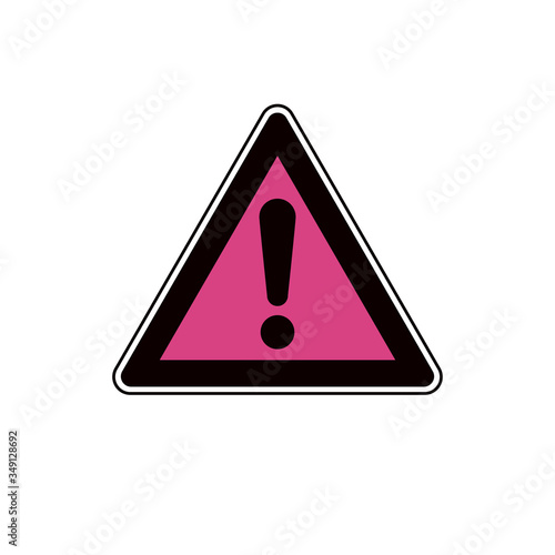 Pink triangle, Logo of the International Day Against Homophobia, Biphobia, Interphobia and Transphobia. Vector stock flat illustration isolated on white background photo