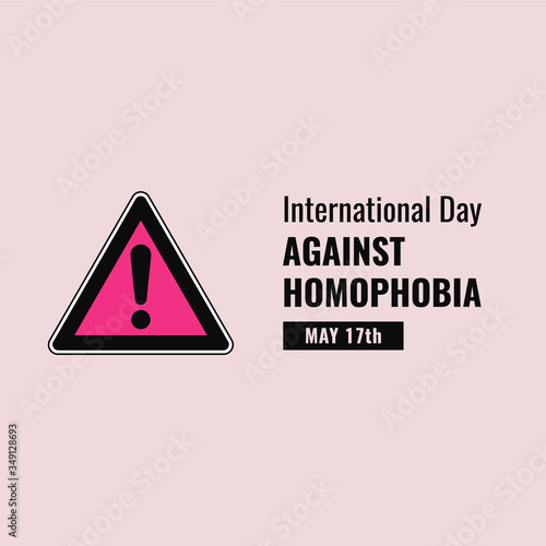 Pink triangle, symbol of the International day against homophobia. The concept of the celebration of the International Day Against Homophobia, Biphobia, Interphobia and Transphobia (IDAHOBIT), may 17.