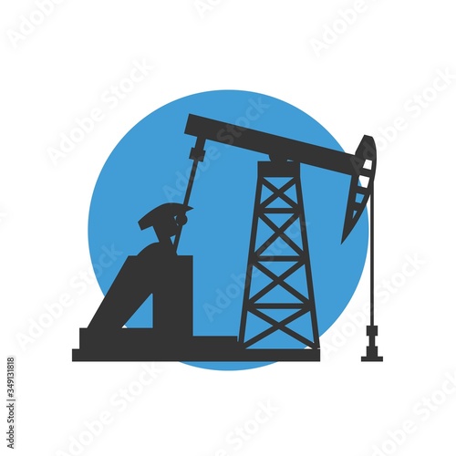 oil field pump icon vector illustration design