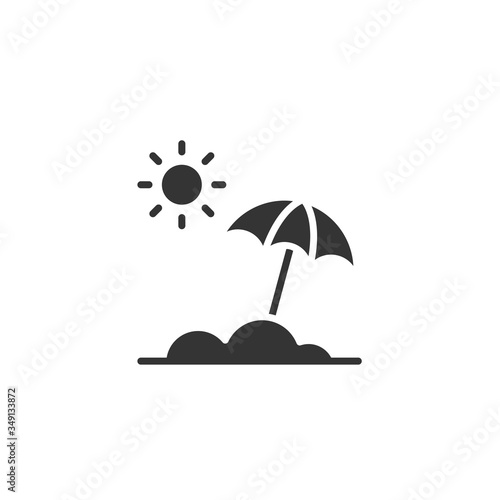 beach umbrella icon vector illustration design