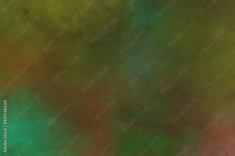 background abstract painting background texture with dark olive green, sea green and sienna colors. can be used as wallpaper or background