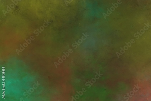 background abstract painting background texture with dark olive green, sea green and sienna colors. can be used as wallpaper or background