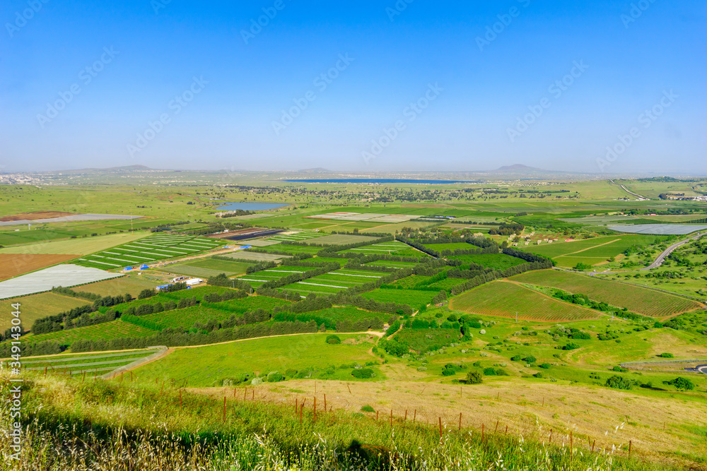 Naklejka premium Golan Heights landscape from Mount Bental