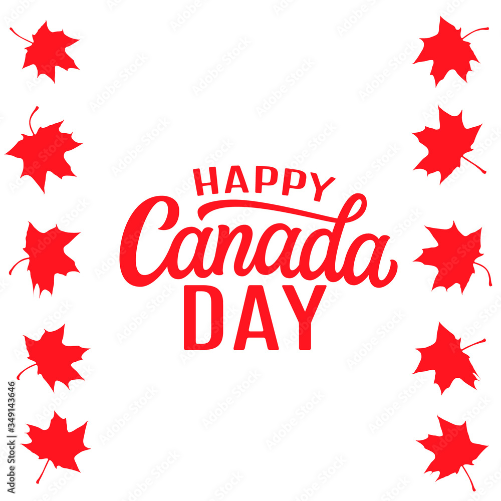 Happy Canada day lettering Happy Canada day lettering