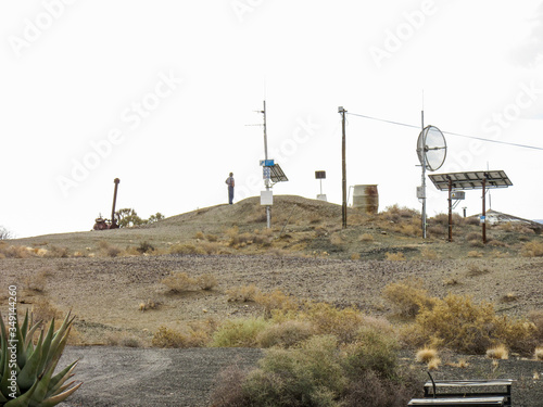 Communications equipment in remote area of Tankwa Karoo South Africa photo